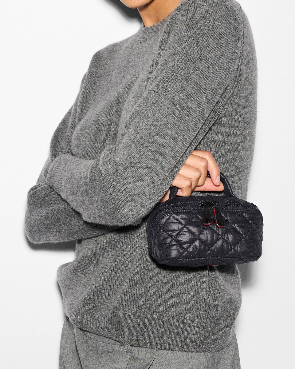 bu67218　　　　　　　　　　　　　　　【美品】Andorson's MZ Wallace Mini Black Accordion Jewelry Case 1727X1590 | Black