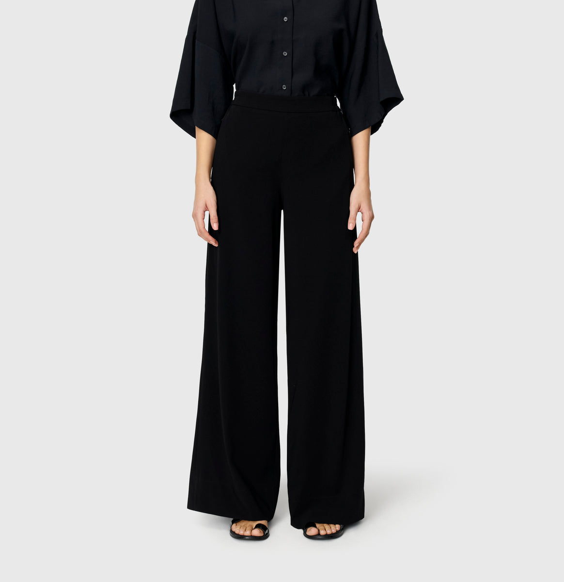 Mac Jeans Coralie Floating Crepe Wide Leg Pants 3421-00-0231L