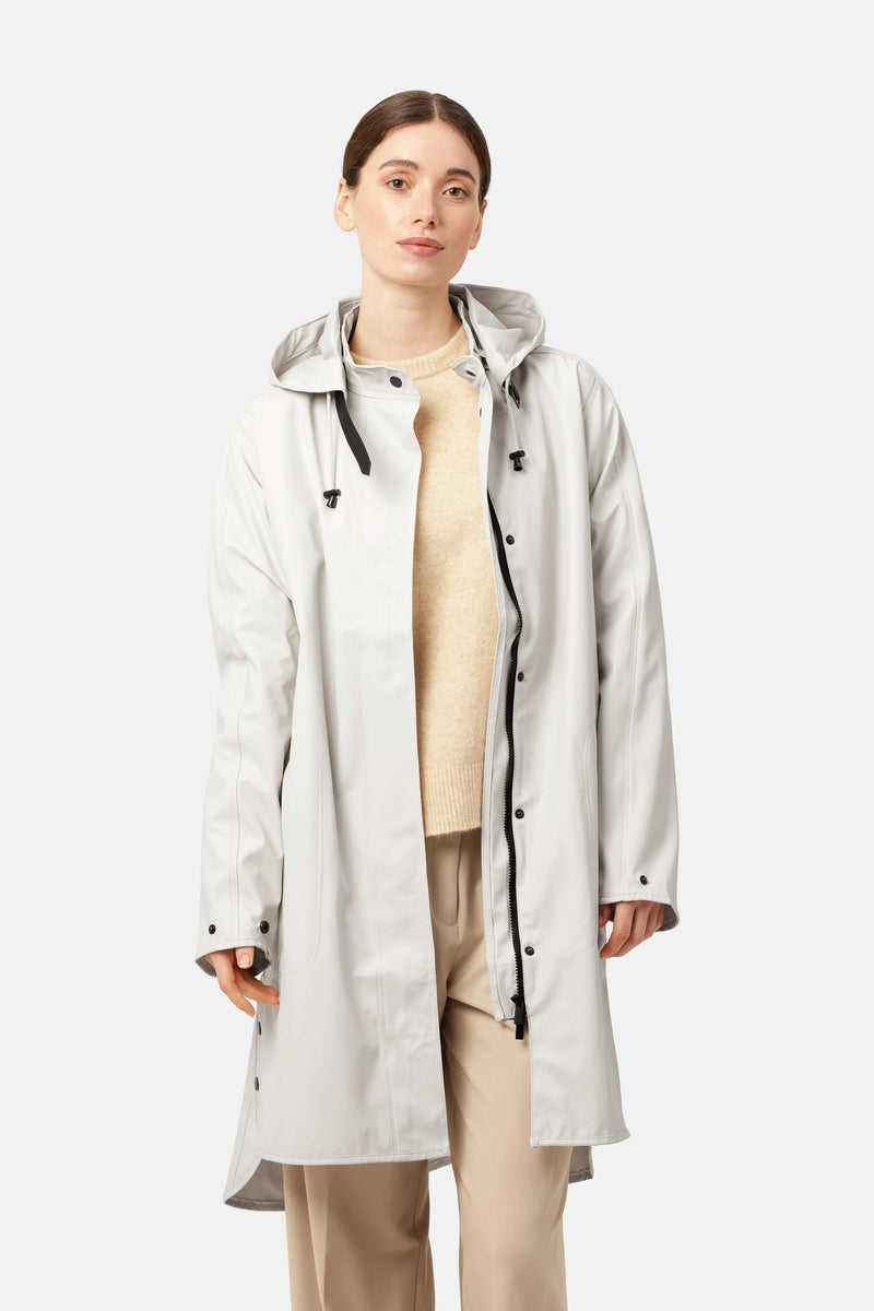 Ilse Jacobsen Hornbæk Rain 71 Hooded Rubberized Coat | Milk Creme