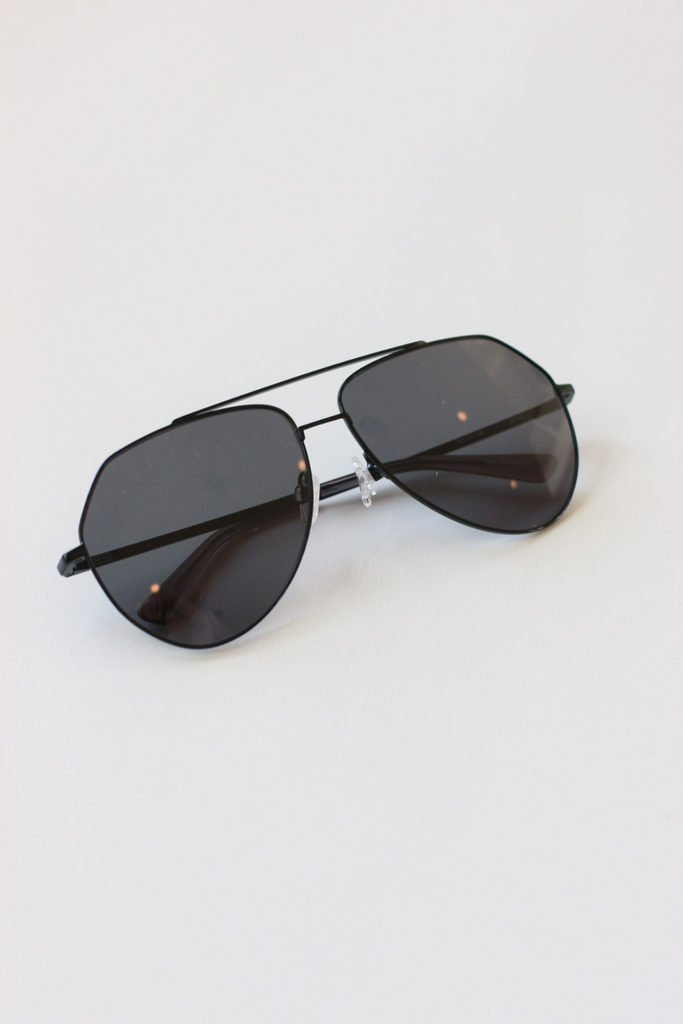 ANEA HILL Harbor Black Aviator Sunglasses 