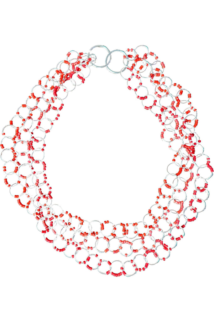 Claudia Fajardo Loops Necklace | Red