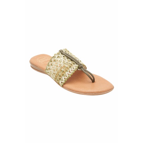 Andre Assous Nice Woven | Khaki Flip Flop Sandals