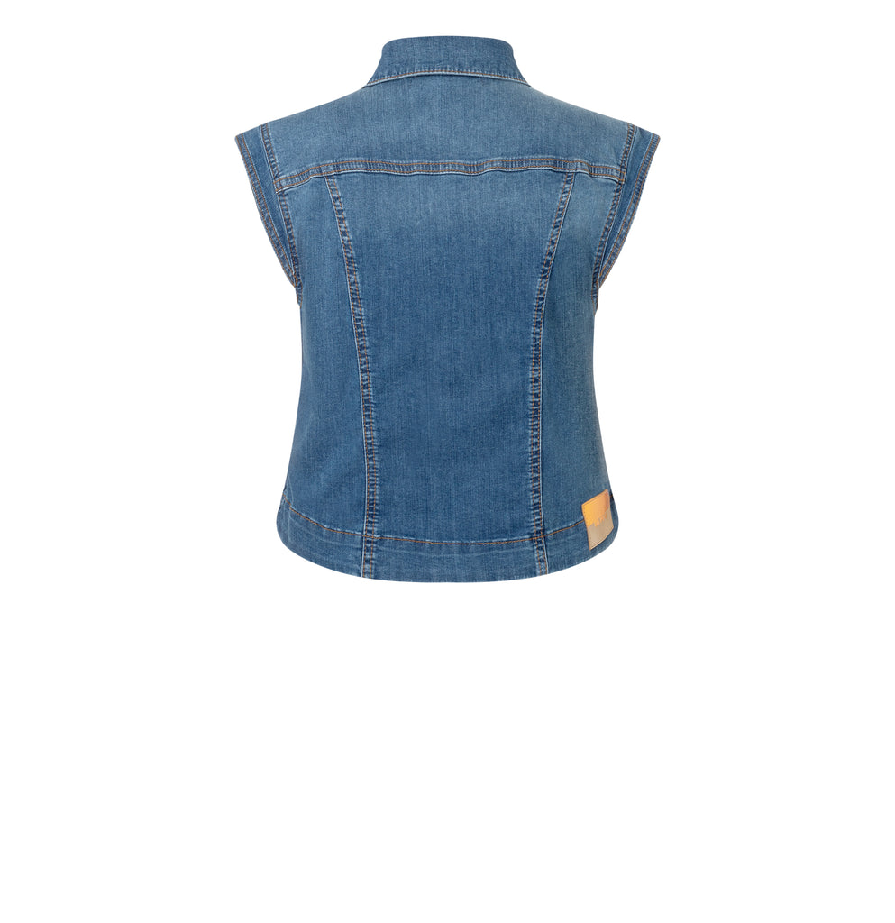 Mac Jeans Lightweight Denim Vest 0122-90-0391 | D525 Natty Brilliant Blue