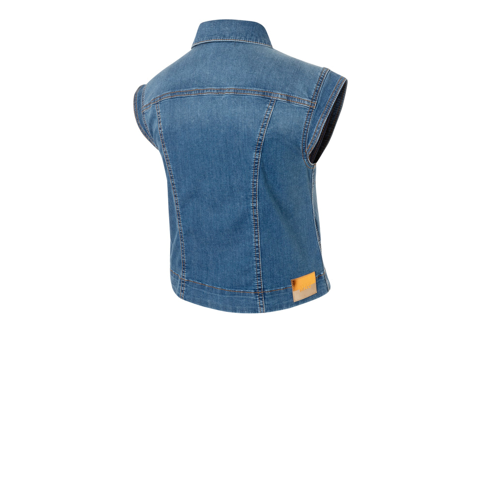 Mac Jeans Lightweight Denim Vest 0122-90-0391 | D525 Natty Brilliant Blue