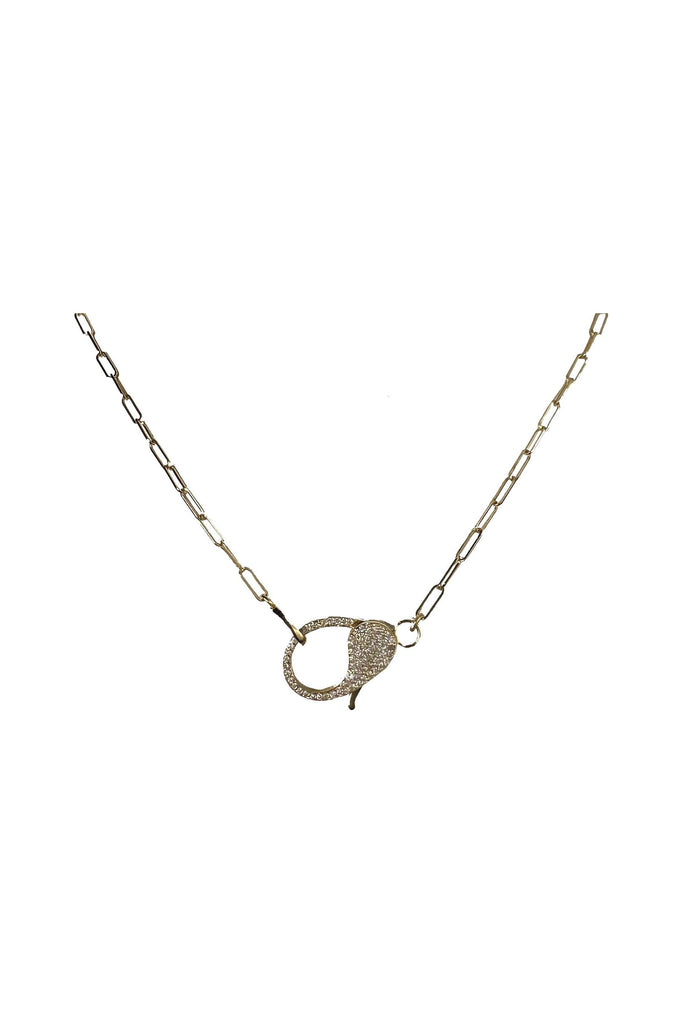 FC Creations Necklace 14K Diamond Pave Lobster Claw Chain | Yellow Gold 0.59 Carats