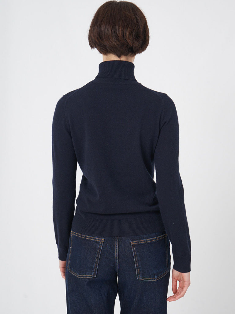 REPEAT Cashmere Classic Cashmere Turtleneck 100512  | Black