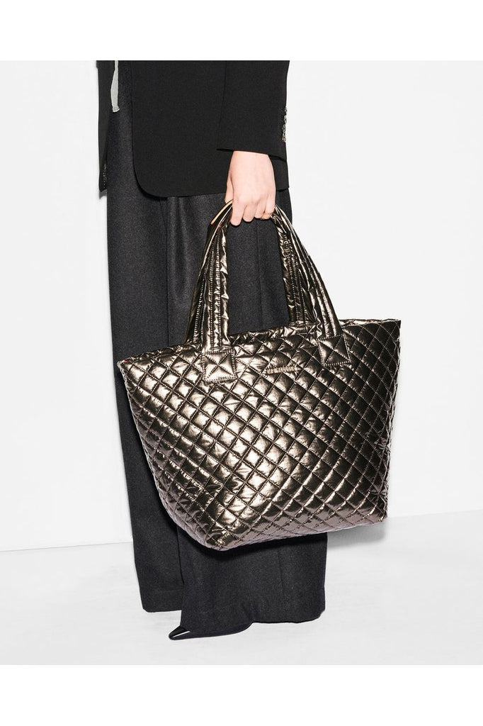 MZ Wallace Metro Tote Deluxe Medium Quilted Bag 1260X1957 | Moondust Metallic Lacquer