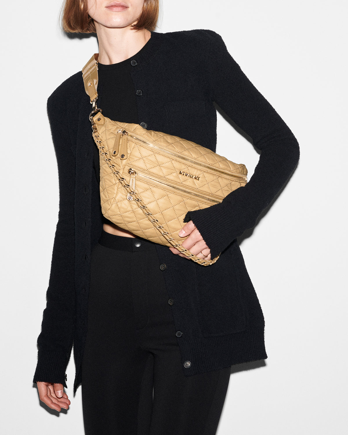MZ Wallace Crosby Crossbody Sling Bag 1267C1986 | Camel 