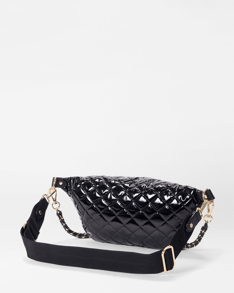 MZ Wallace Small Crosby Sling Bag 1462C0434 | Black Lacquer
