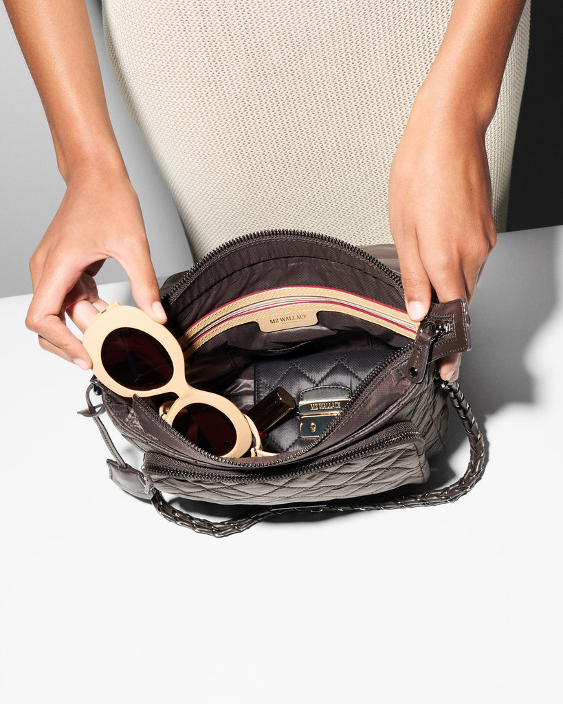 MZ Wallace Crosby Lock Medium Crossbody 1549C2347  | Espresso