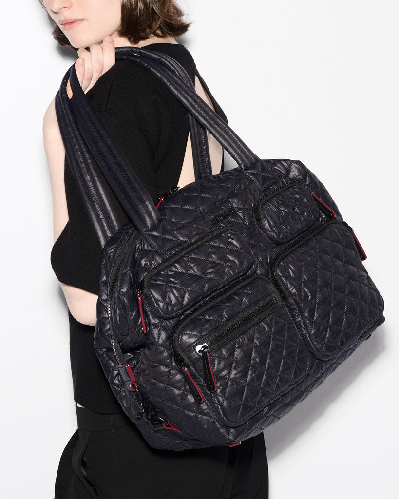 MZ Wallace Sutton Travel Deluxe Large Quilted Bag 1822X1590 | Black