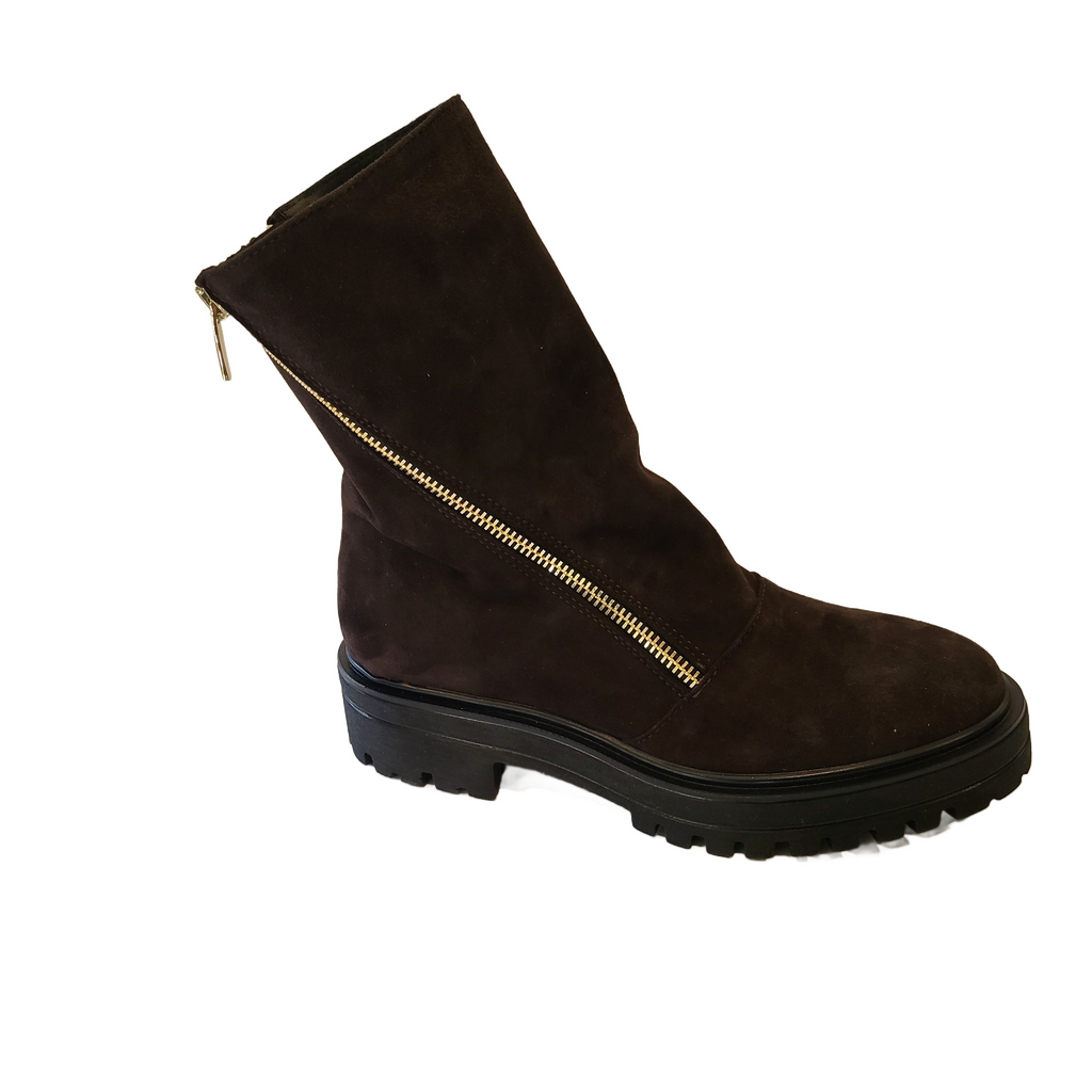Michele Lopriore Arizona Suede Combat Boots 7167 | Brown