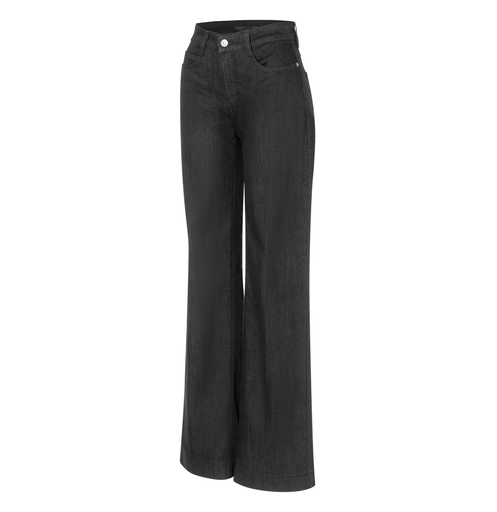 Mac Jeans Wide Authentic Stretch Denim Jeans 5228-90-0387L | D999 Black-Black