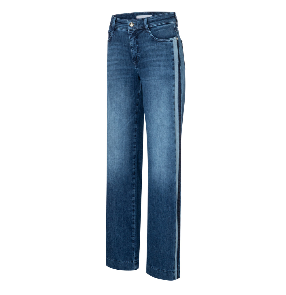 Mac Jeans Wide Double Galon Authentic Stretch Denim 5284-90-0387L | D605 Super Authentic Wash