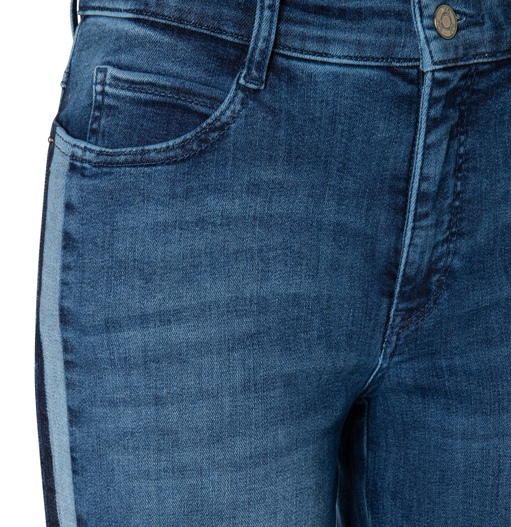 Mac Jeans Wide Double Galon Authentic Stretch Denim 5284-90-0387L | D605 Super Authentic Wash