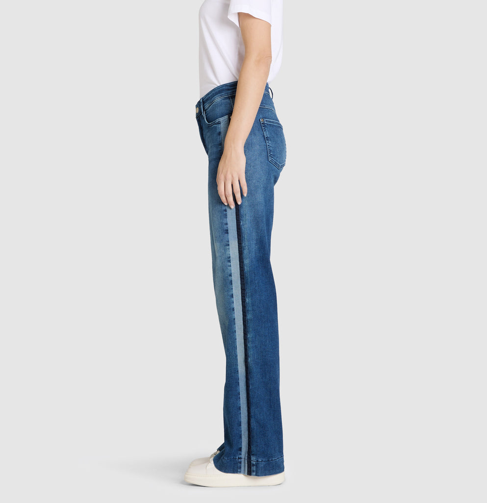 Mac Jeans Wide Double Galon Authentic Stretch Denim 5284-90-0387L | D605 Super Authentic Wash