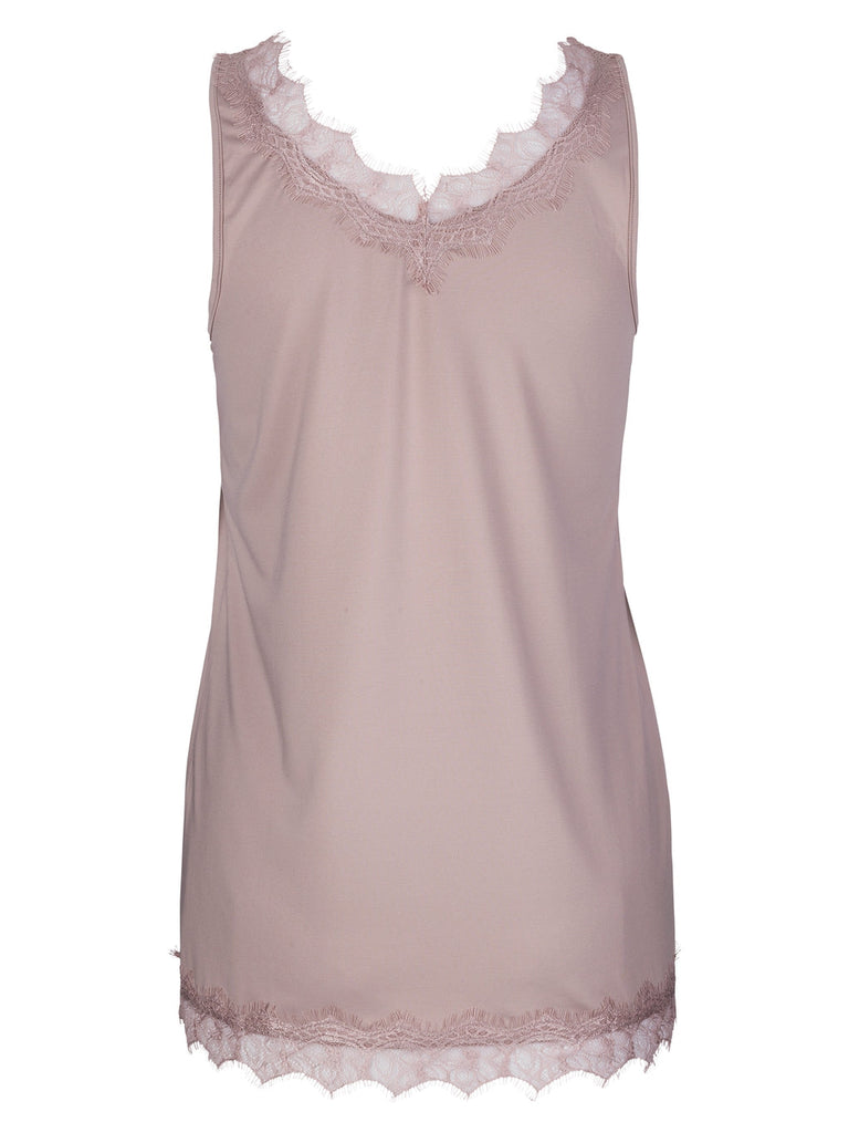 Rosemunde Billie Tank Top With Elegant Lace 4220 | 341 Vintage Powder
