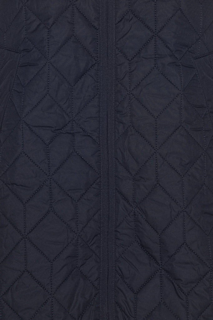 Ilse Jacobsen Hornbæk Art Long Padded Quilted Coat Art06 | Dark Indigo