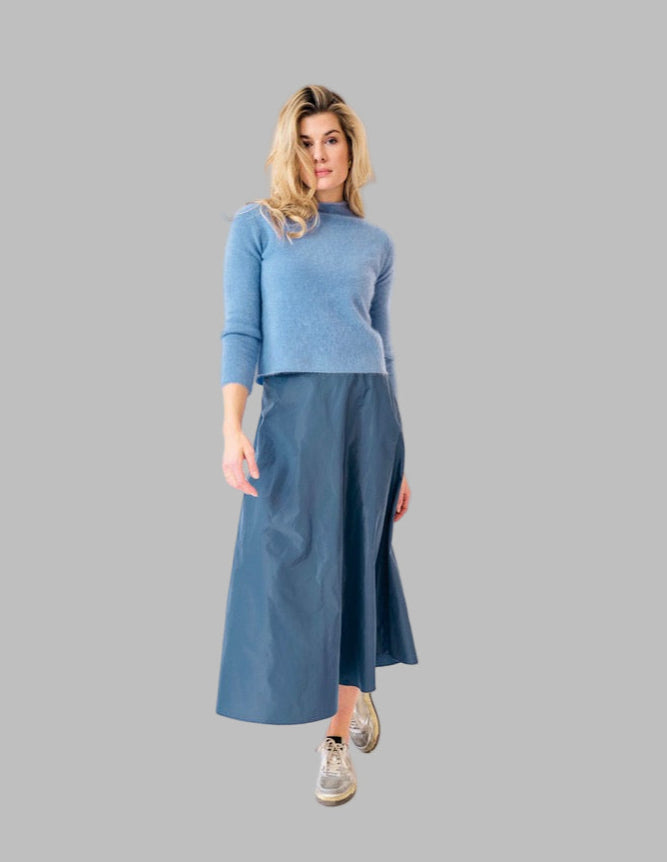 Henry Christ Brushed Cashmere Mock Neck Pullover Sweater BC40L | Pacific