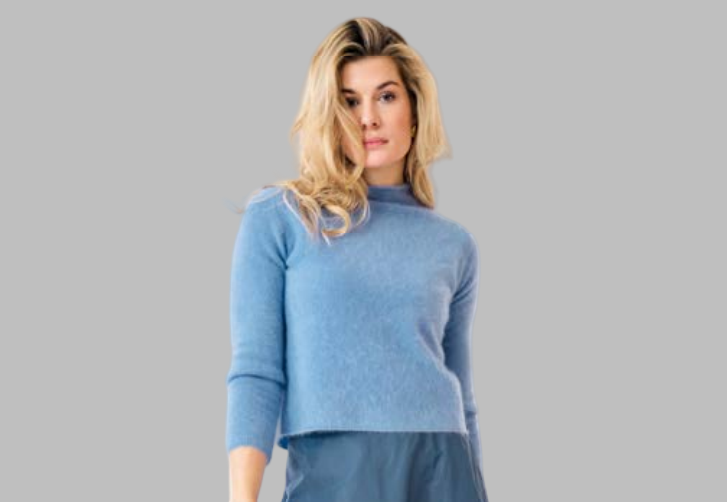 Henry Christ Brushed Cashmere Mock Neck Pullover Sweater BC40L | Pacific