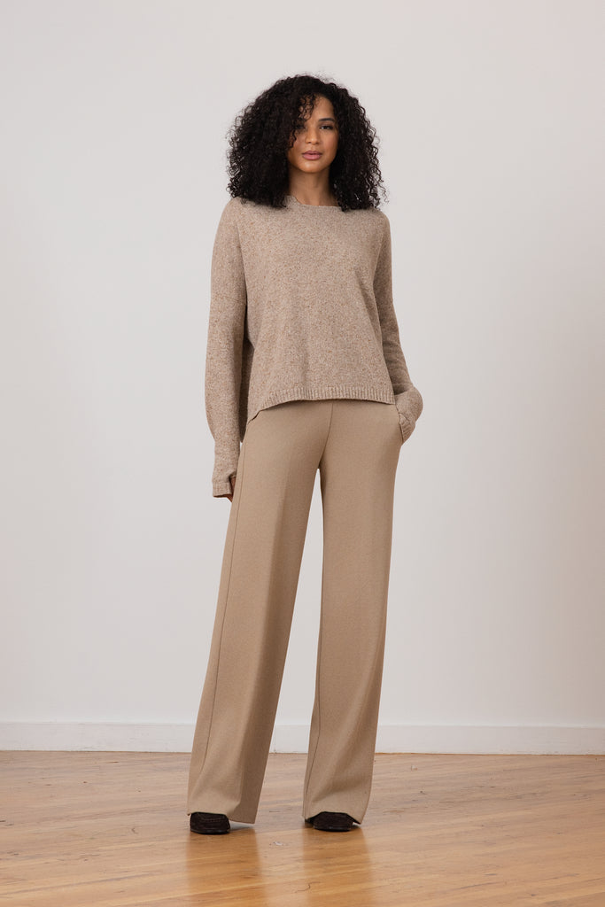 Carla Wide Leg Pant – Tropical Black F1752 | Avenue Montaigne NYC