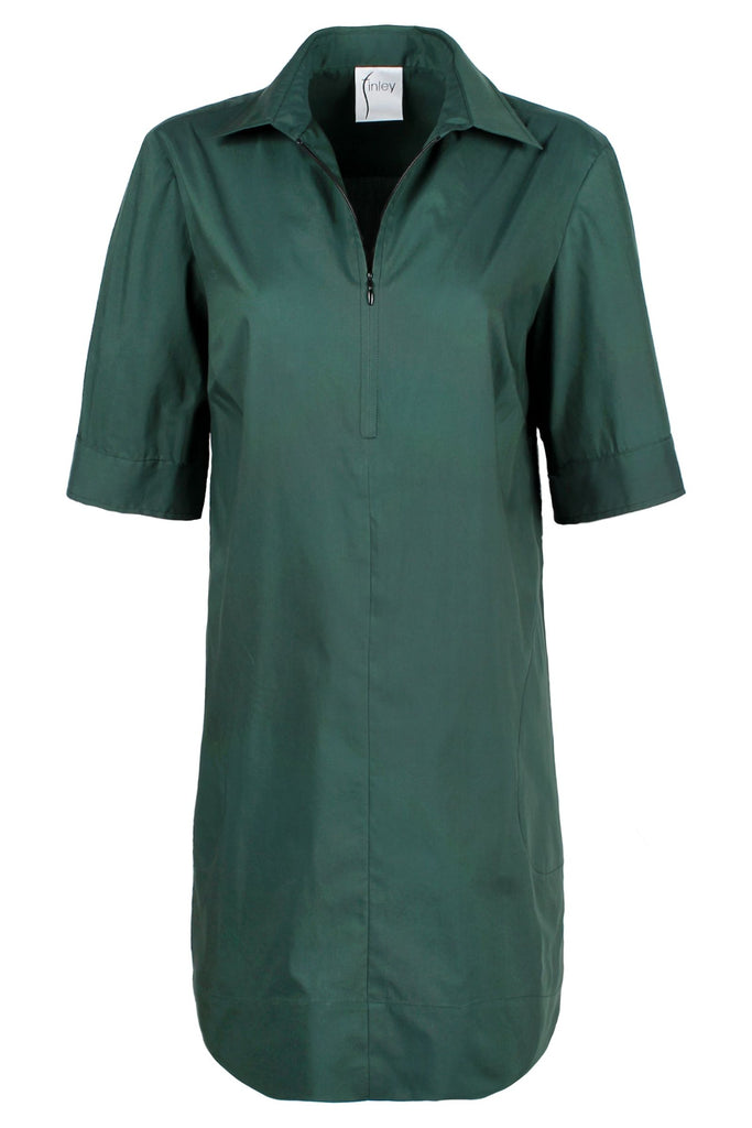 Finley Shirts Endora Shirt Dress Weathercloth 3084073W | Evergreen 304