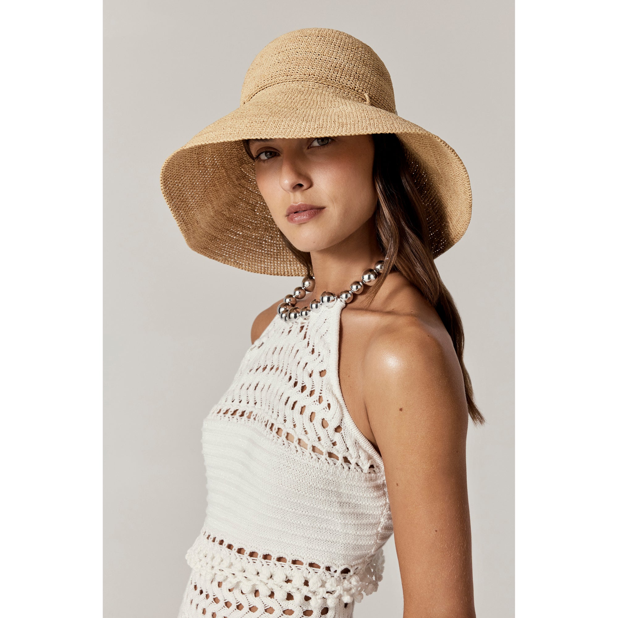 Helen Kaminski Provence 12 Raffia Crochet Hat | Natural  display picture 2