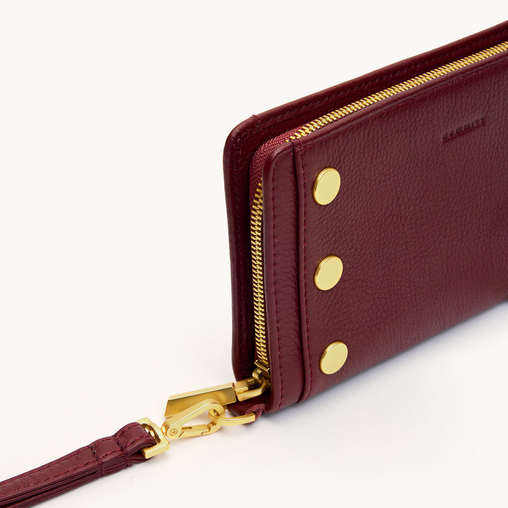 Hammitt Bryant Wallet 18190 | Cherrywood/Brushed Gold