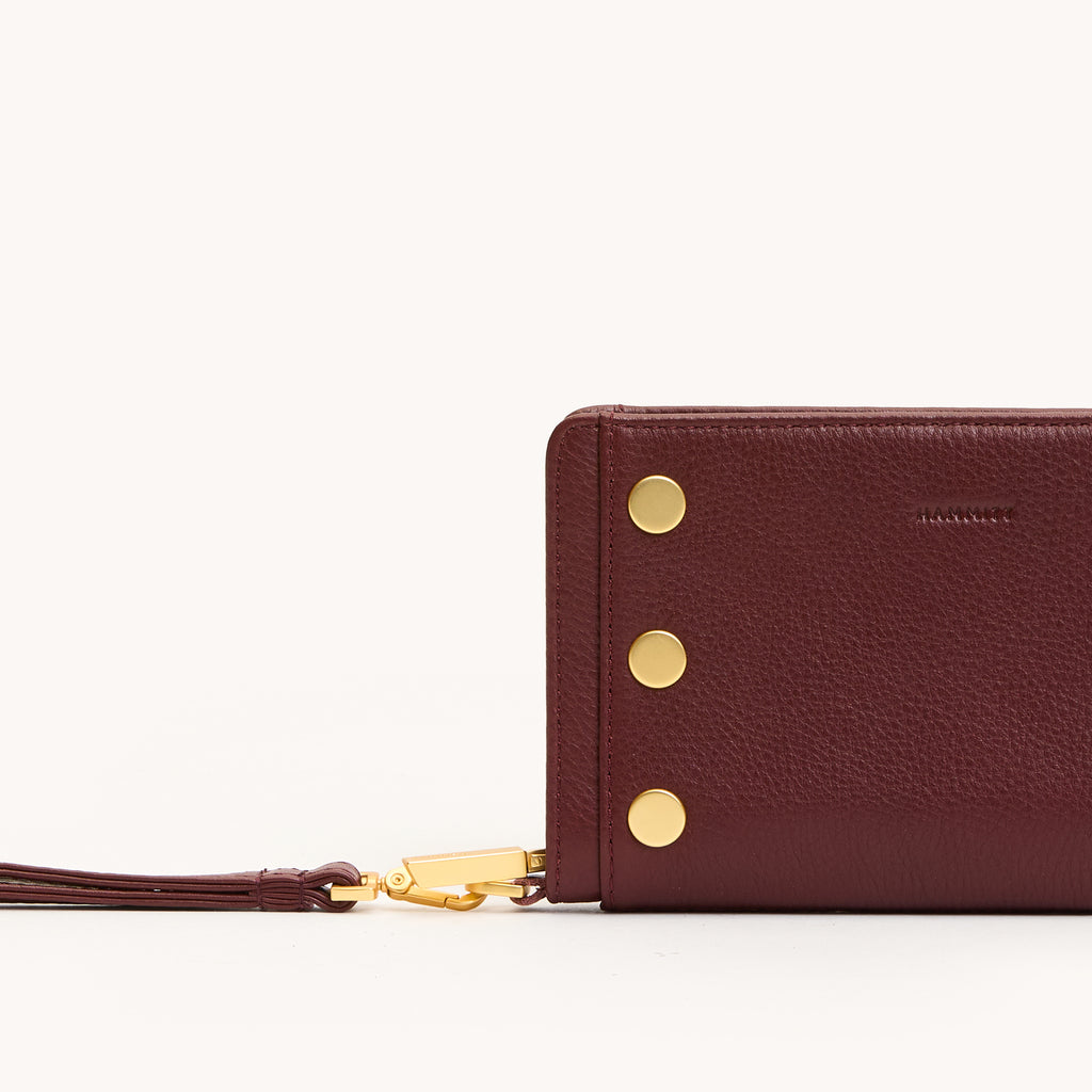 Hammitt Bryant Wallet 18190 | Cherrywood/Brushed Gold