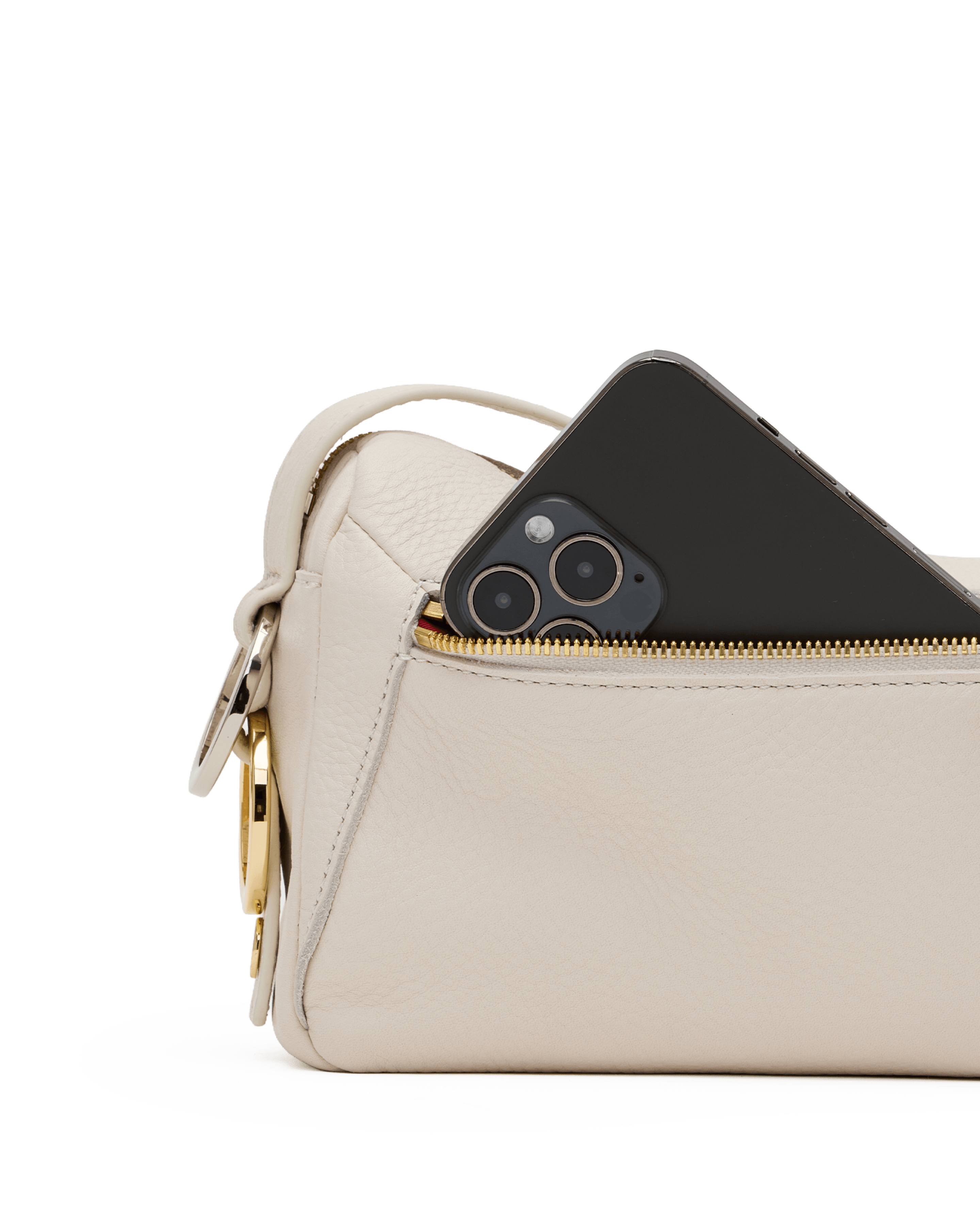 Hammitt Doxie Medium 19275 | Calla Lily White/Gold Silver