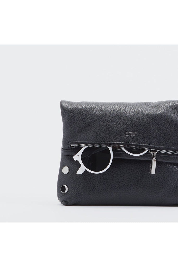 Hammitt VIP Medium Clutch Crossbody Bag 4621 | Black/Gunmetal