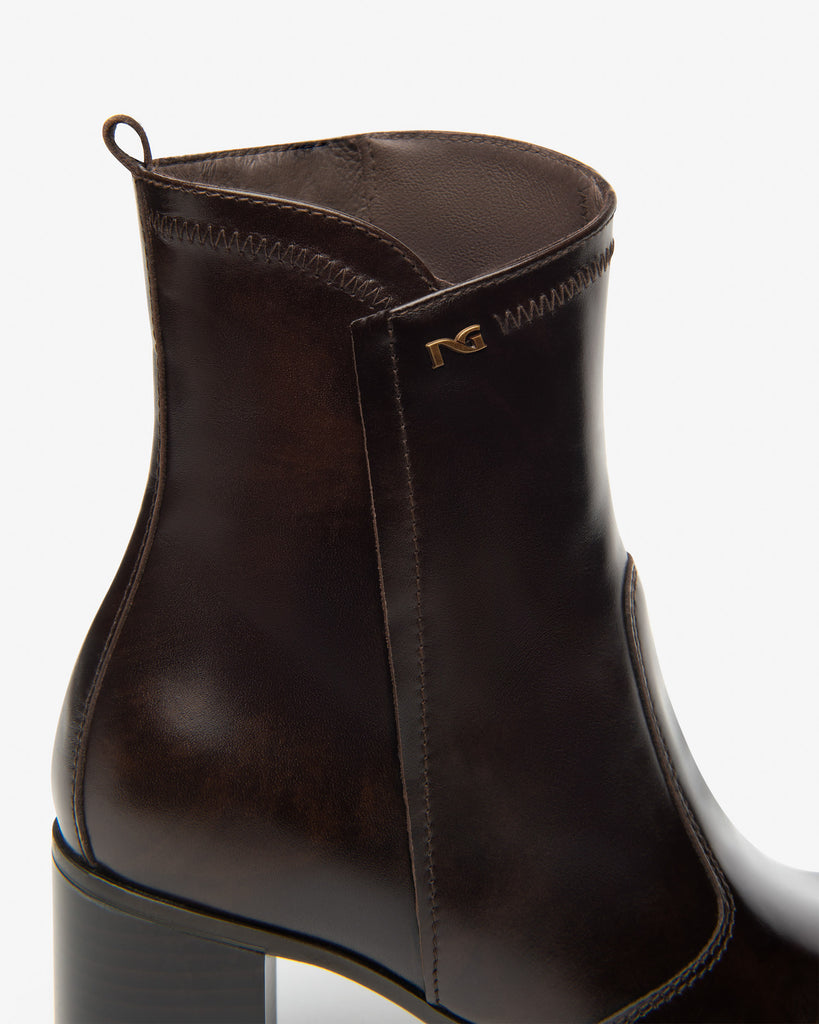 NeroGiardini Leather Ankle Boots I513853D | Chocolate (300)