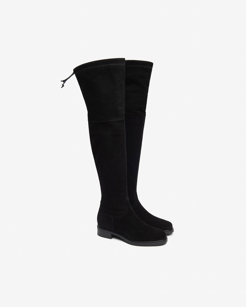 NeroGiardini Suede Over the Knee Boot I514706D | Nero (100) (Black)