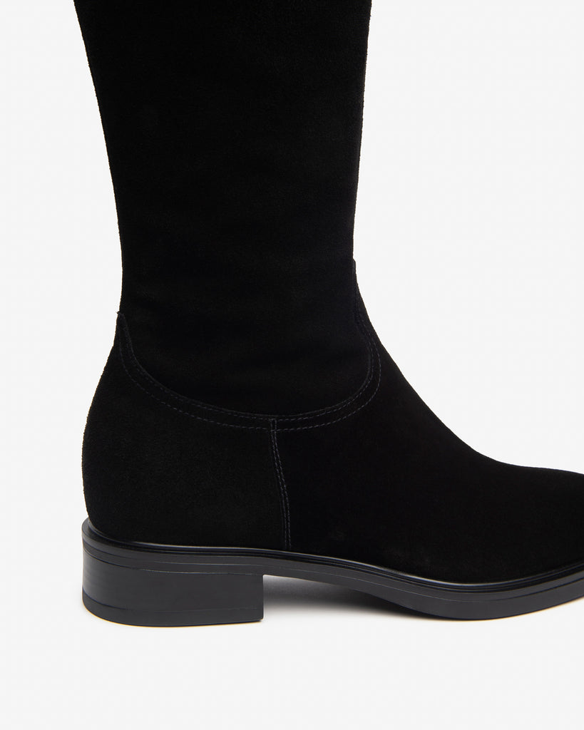 NeroGiardini Suede Over the Knee Boot I514706D | Nero (100) (Black)