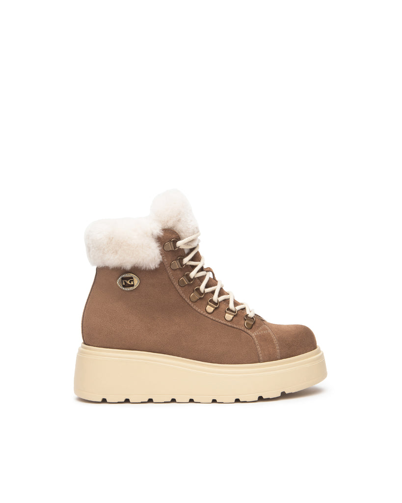 NeroGiardini Platform Hiker Boots I514906D | Chestnut (442)