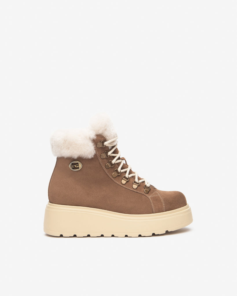 NeroGiardini Platform Hiker Boots I514906D | Chestnut (442)