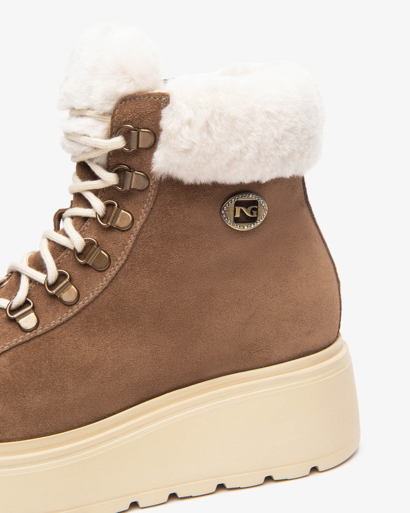 NeroGiardini Platform Hiker Boots I514906D | Chestnut (442)