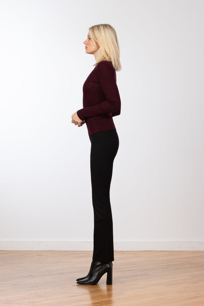 Avenue Montaigne Jet Set Flare Pull On Pant F1742-4-Way Stretch | Black