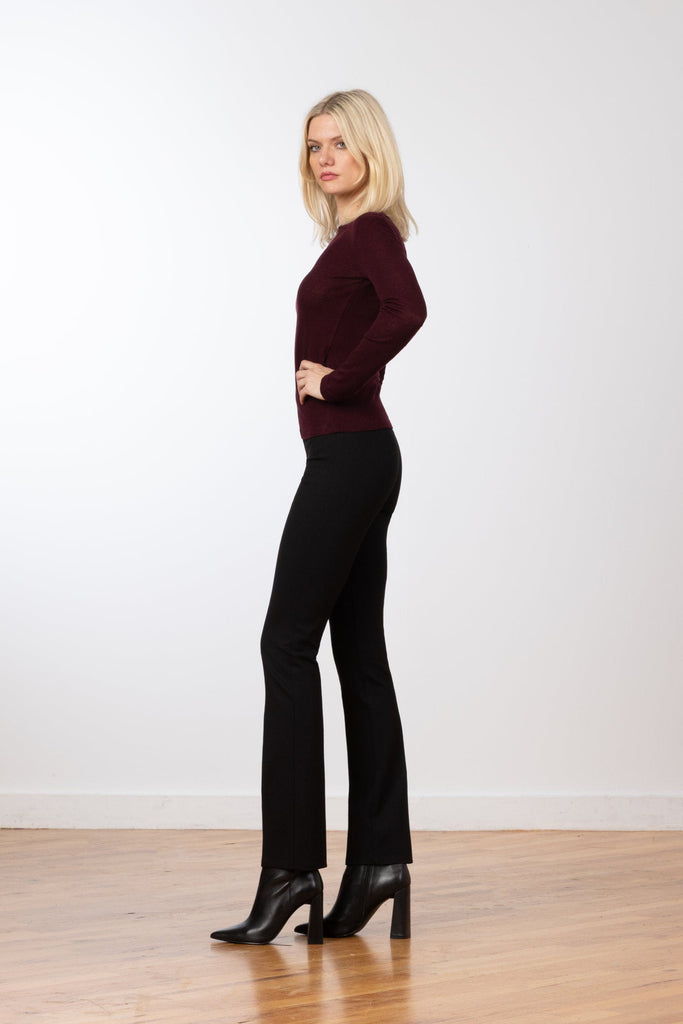 Avenue Montaigne Jet Set Flare Pull On Pant F1742-4-Way Stretch | Black