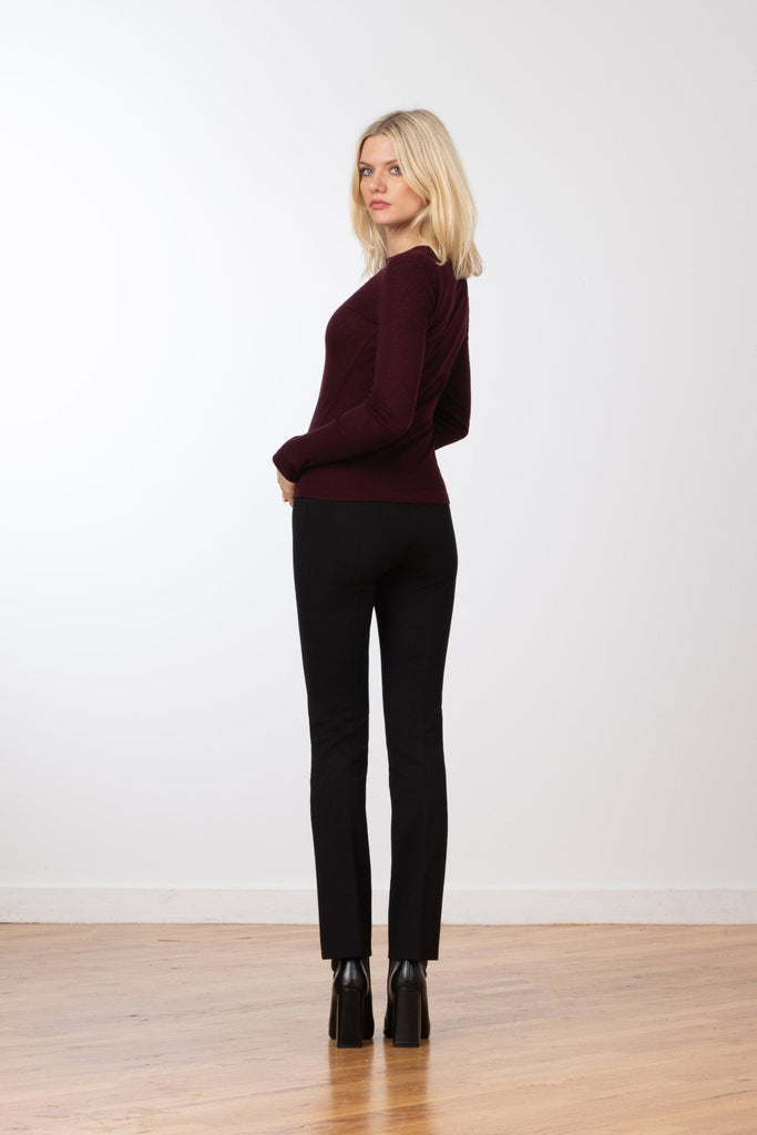 Avenue Montaigne Jet Set Flare Pull On Pant F1742-4-Way Stretch | Black