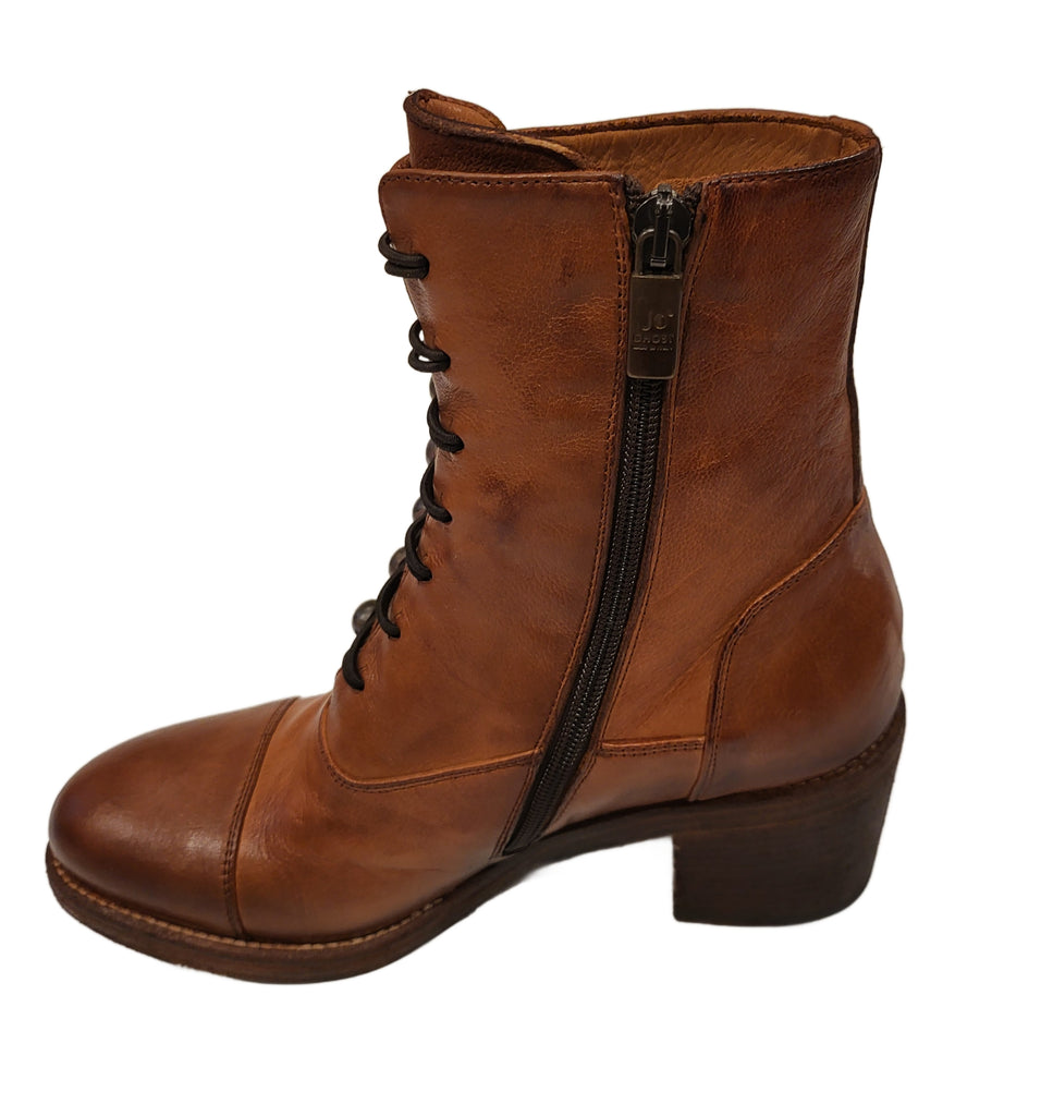 Jo Ghost Jackie Button Up Ankle Boot 5291 | Cognac