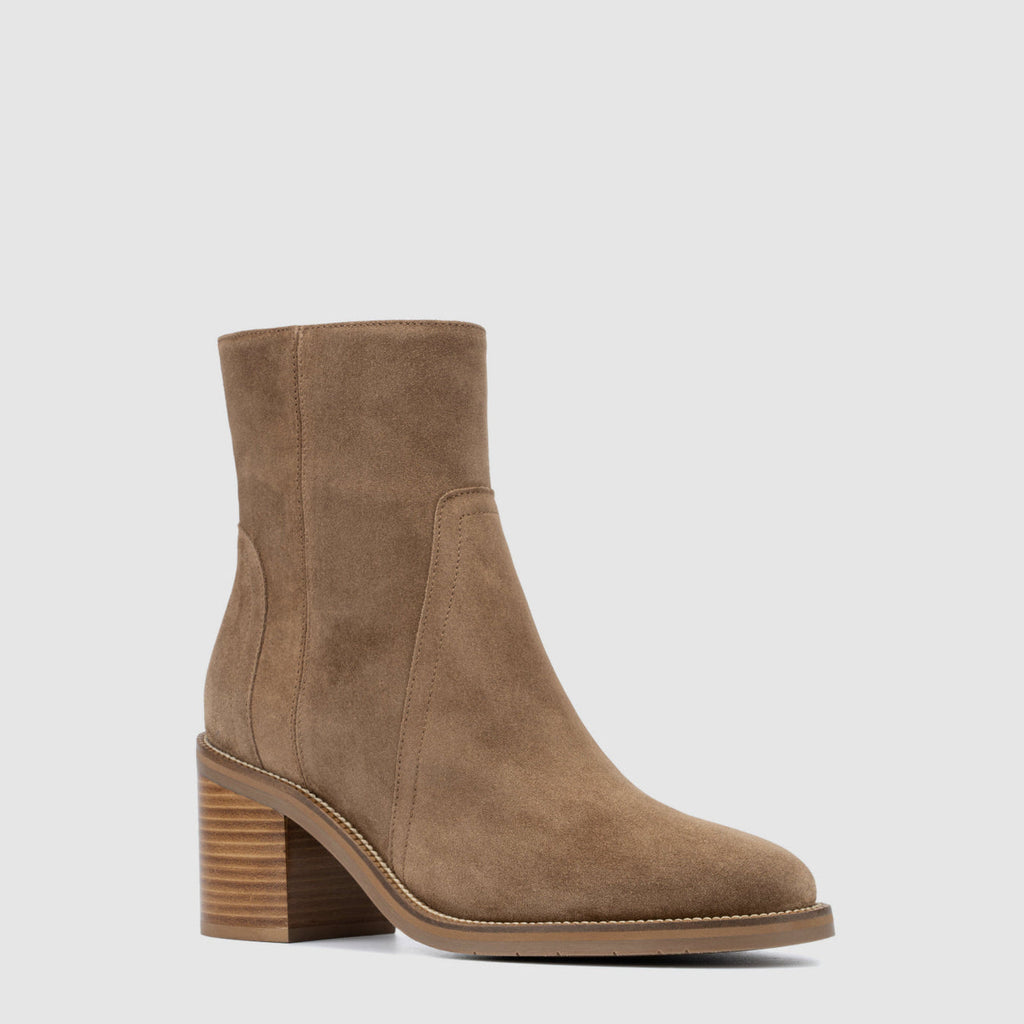 Aquatalia Janella Suede Ankle Boot | Champagne