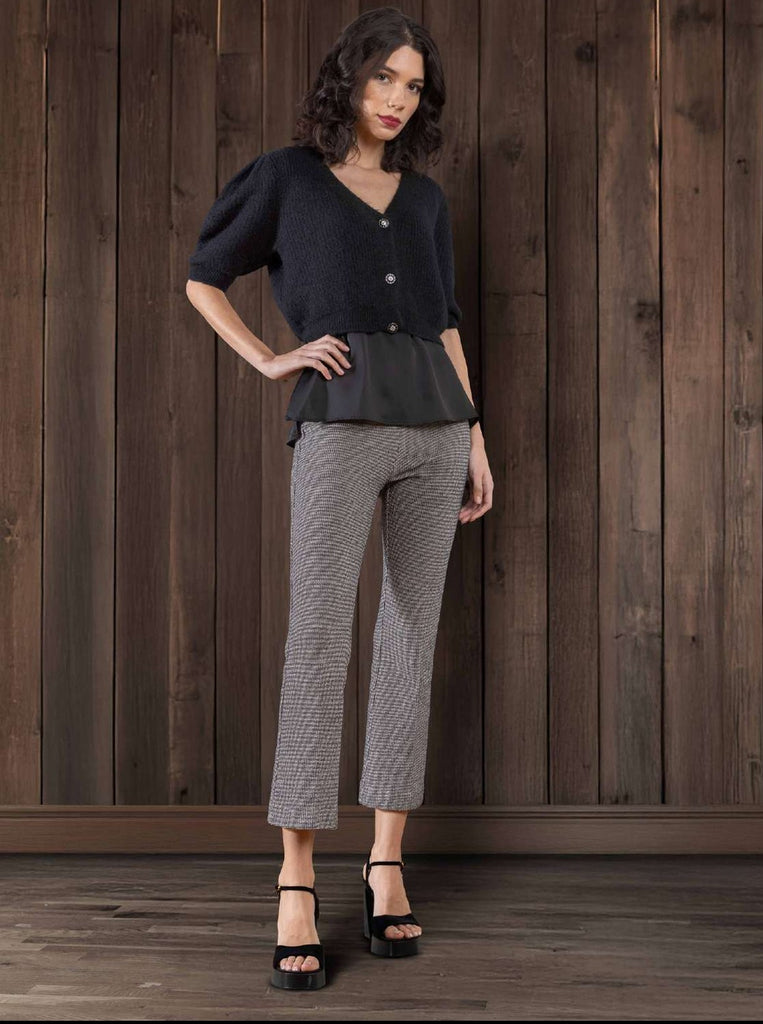 Avenue Montaigne Leo Cropped Flare Pull On Pant F1761 | Prestige