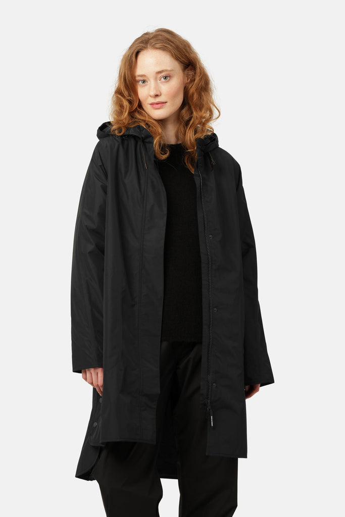 Ilse Jacobsen Hornbæk Rain 200 Long Soft Shell Raincoat | 001 Black