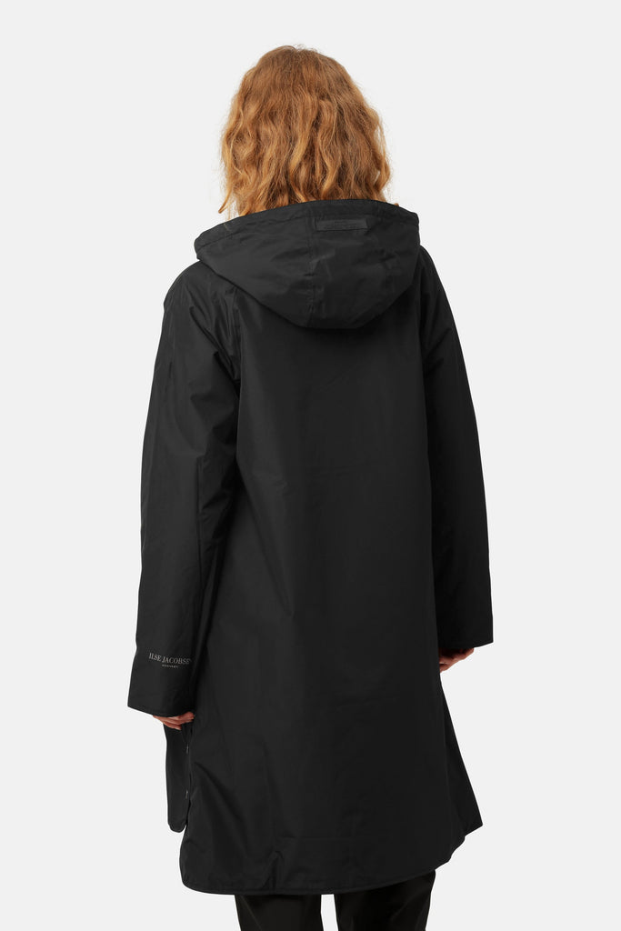 Ilse Jacobsen Hornbæk Rain 200 Long Soft Shell Raincoat | 001 Black