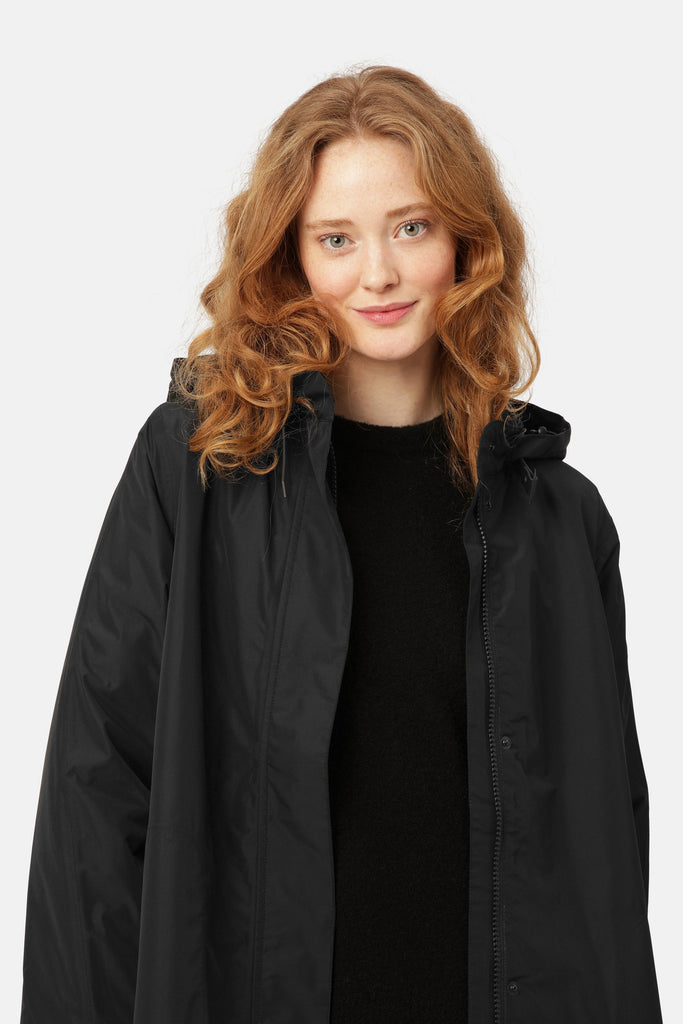 Ilse Jacobsen Hornbæk Rain 200 Long Soft Shell Raincoat | 001 Black