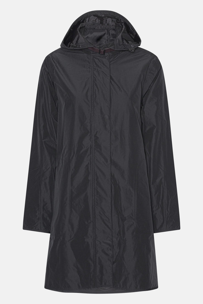 Ilse Jacobsen Hornbæk Rain 200 Long Soft Shell Raincoat | 001 Black