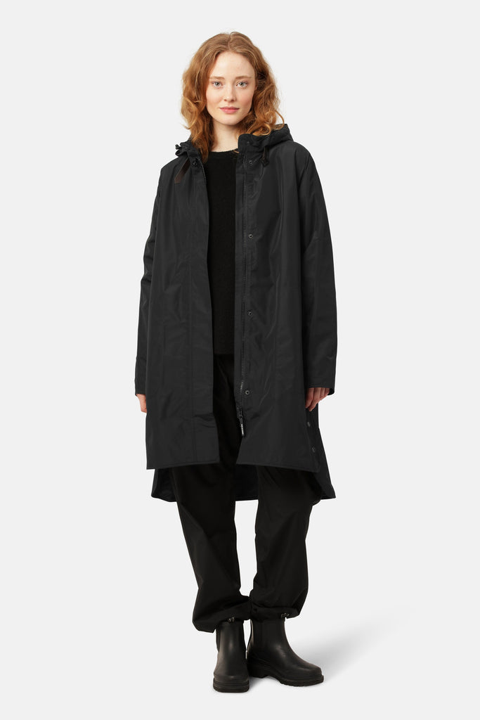 Ilse Jacobsen Hornbæk Rain 200 Long Soft Shell Raincoat | 001 Black