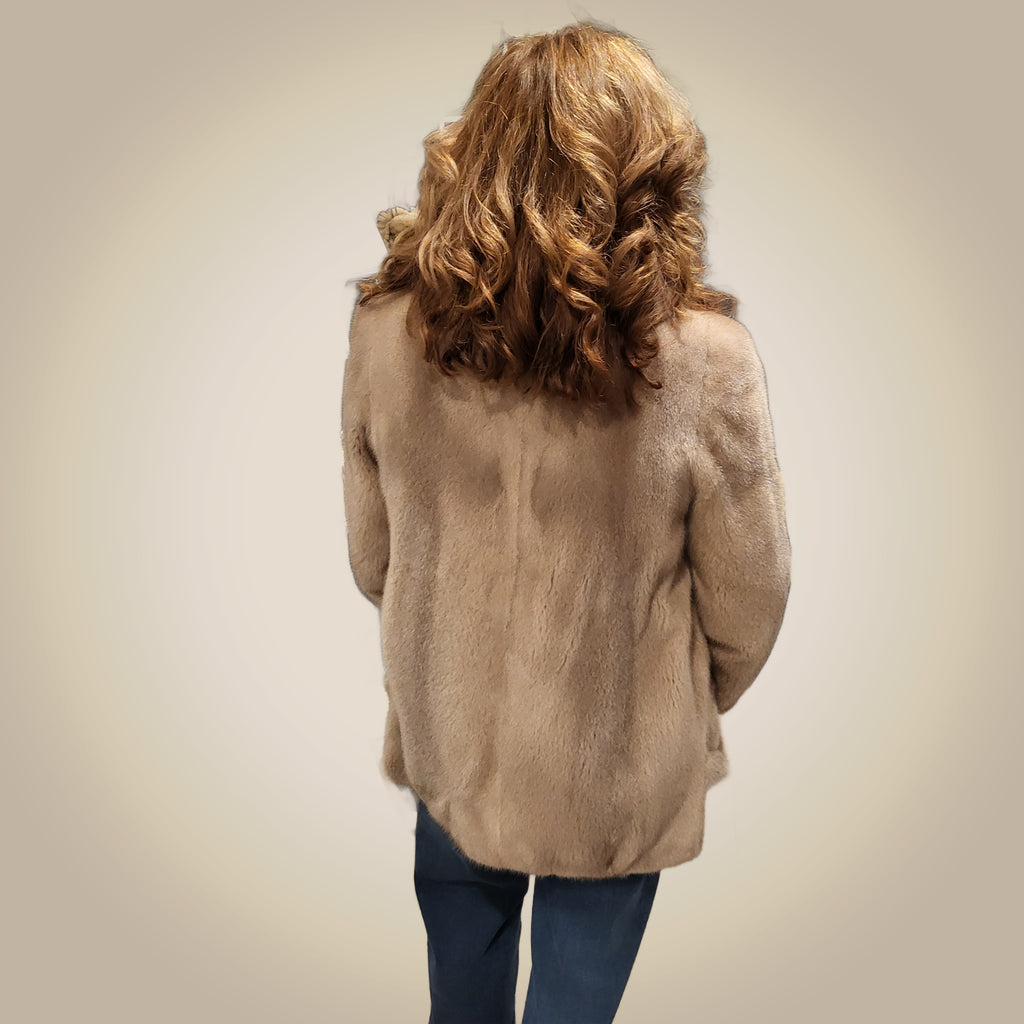 Linda Richards 30" Danish Mink Jacket MK-908 | Taupe