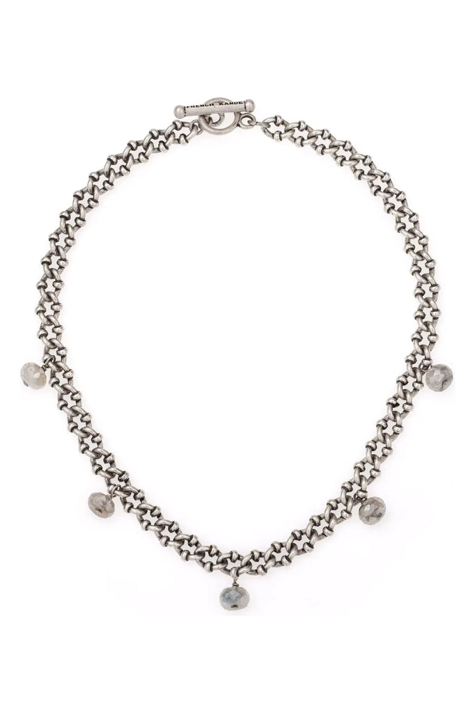 French Kande Necklace | Rennes Chain with Silverite Dangles PM2179-Z